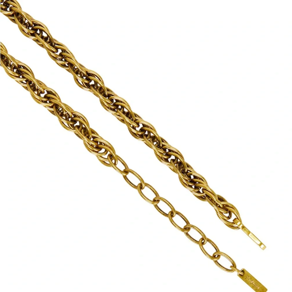 Saint Laurent Women’s Goldtone Chain Belt New W/ Tags